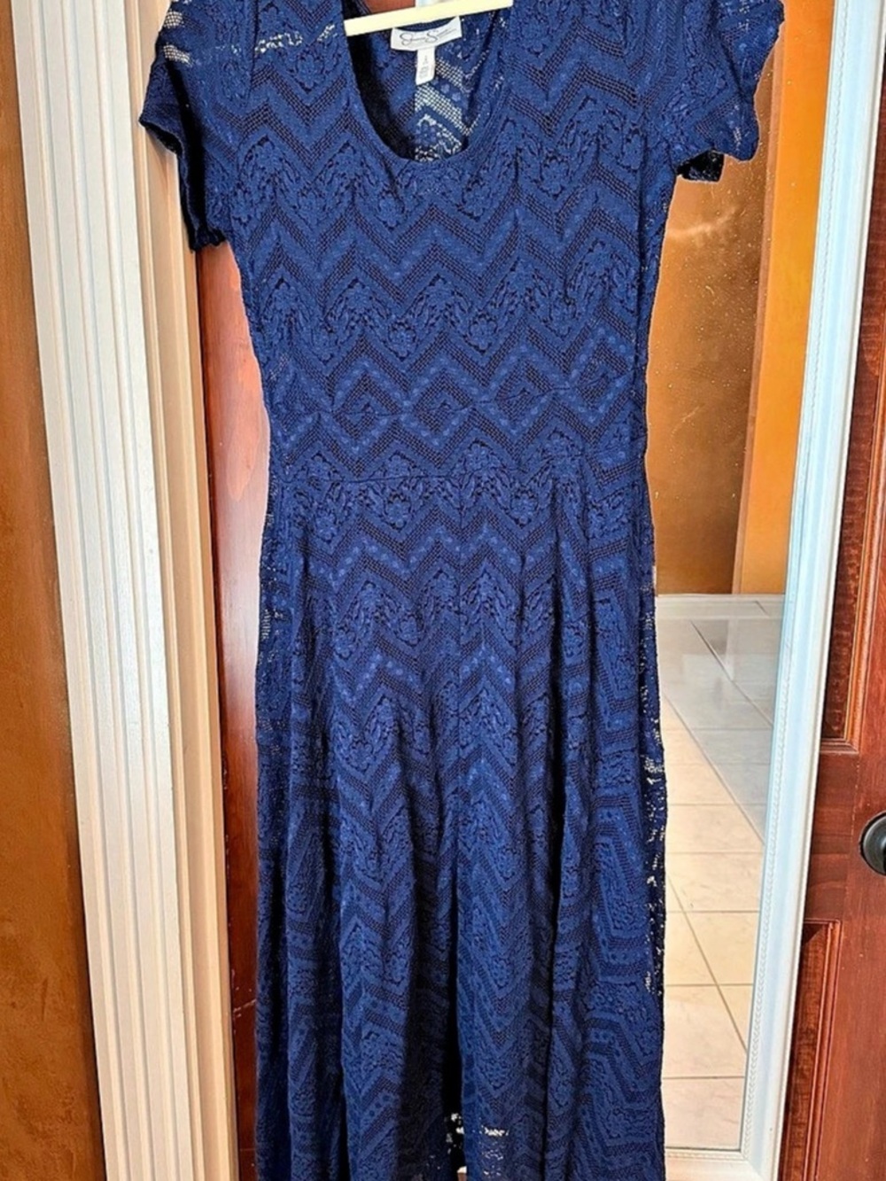 Jessica Simpson Maxi Maternity Dress in Blue Size Small Like New